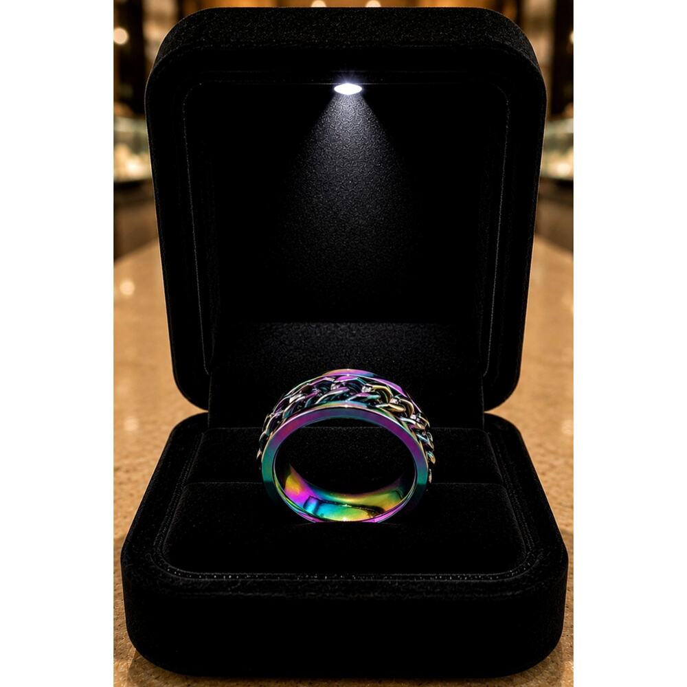 Chain Ring with Spinner Design Bottle Opener size 6